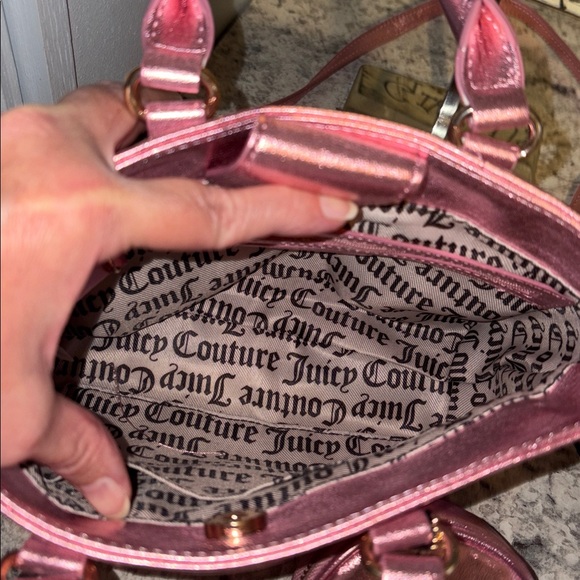 NWT Juicy Couture Pink Metallic Handbag with Coin Pouch PLUS INC SnakeCrossbody - Picture 8 of 10